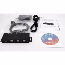 EXSYS EX-1517HMVS hub di interfaccia 5000 Mbit/s Nero - Vista aggiuntiva 2