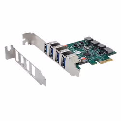 EXSYS EX-11044, PCIe, USB 3.2 Gen 1 (3.1 Gen 1), Femmina, Piena altezza/Basso profilo, 4x External USB 3.2 Gen 1 A-female, Ve ...