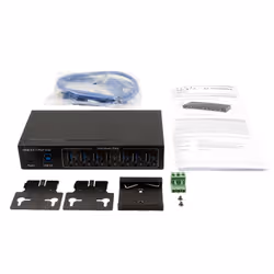 EXSYS EX-11227HMVS hub di interfaccia USB 3.2 Gen 1 (3.1 Gen 1) Type-B 5000 Mbit/s Nero - Vista aggiuntiva 3