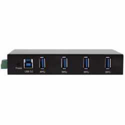 EXSYS EX-11234HMS hub di interfaccia USB 3.2 Gen 1 (3.1 Gen 1) Type-B 5000 Mbit/s Nero - Vista aggiuntiva 4