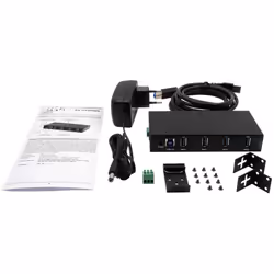 EXSYS EX-11234HMS hub di interfaccia USB 3.2 Gen 1 (3.1 Gen 1) Type-B 5000 Mbit/s Nero - Vista aggiuntiva 5
