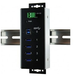 EXSYS EX-1185HMVS-WT hub di interfaccia USB 3.2 Gen 1 (3.1 Gen 1) Type-B 5000 Mbit/s Nero