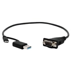EXSYS EX-23001 cavo seriale Nero 0,5 m USB Type-A/USB Type-C DB-9