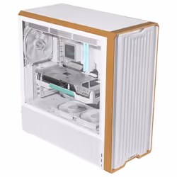 Lian Li Lancool LAN217W computer case Midi Tower Bianco, Legno