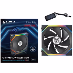 Lian Li UNI FAN SL Wireless 120 Reverse Blade, Ventilatore, 12 cm, Nero