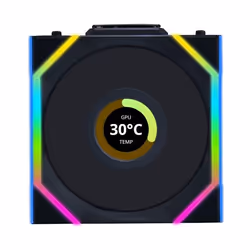 Lian Li UNI FAN SL Wireless LCD 120 Case per computer Ventilatore 12 cm Nero 3 pz - Vista aggiuntiva 4