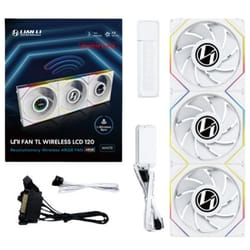 Lian Li 12RTLLCD1W3W sistema di raffreddamento per computer Case per computer Ventilatore 12 cm Bianco