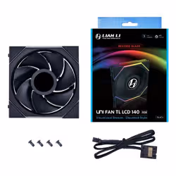 Lian Li Uni Fan TL LCD Case per computer, Processore Ventilatore 14 cm Nero 1 pz - Vista aggiuntiva 4