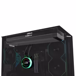 Lian Li GA II Hydroshift II LCD-C 360N Case per computer Dissipatore di calore/Radiatore Nero - Vista aggiuntiva 3
