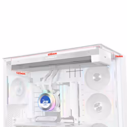 Lian Li GA II Hydroshift II LCD-C 360N Case per computer Dissipatore di calore/Radiatore Bianco - Vista aggiuntiva 3