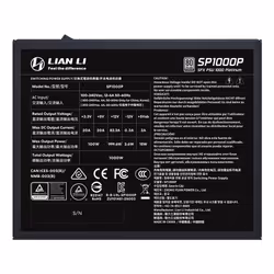 Lian Li SP1000P alimentatore per computer 1000 W 24-pin ATX SFX Nero - Vista aggiuntiva 7