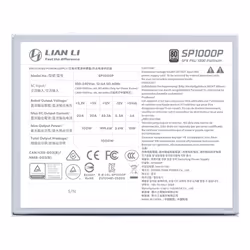 Lian Li SP1000P alimentatore per computer 1000 W 24-pin ATX SFX Bianco - Vista aggiuntiva 7