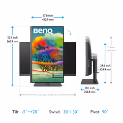 BenQ PD2705U 27" 4K Ultra HD LED Nero - Vista aggiuntiva 5