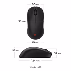ZOWIE U2 mouse Gaming Ambidestro RF Wireless Ottico 3200 DPI - Vista aggiuntiva 7