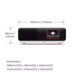 BenQ X500i videoproiettore Proiettore a corto raggio 2200 ANSI lumen DLP UHD 4K (3840x2160) Nero, Bianco - Vista aggiuntiva 7