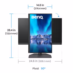 BenQ SW242Q 24.1" 2560 x 1600 Pixel WQXGA LED Nero - Vista aggiuntiva 4
