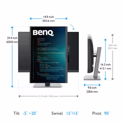 BenQ RD240Q 24.1" 2560 x 1600 Pixel WQXGA LCD Nero - Vista aggiuntiva 5