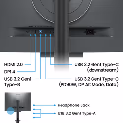 BenQ RD280UA 28.2" 4K Ultra HD Nero - Vista aggiuntiva 5
