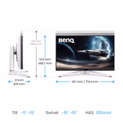 BenQ EX321UX 31.5" 4K Ultra HD LED Bianco - Vista aggiuntiva 5