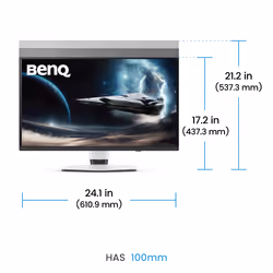 BenQ EX271UZ Monitor PC 67,3 cm (26.5") 3840 x 2160 Pixel 4K Ultra HD OLED Nero, Bianco - Vista aggiuntiva 7
