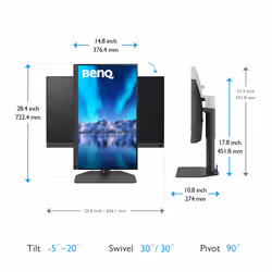 BenQ SW272QN Monitor 27 pollici QHD IPS Nero - Vista aggiuntiva 5