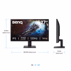 BenQ GW2790P Monitor 27 pollici Full HD IPS 120 Hz 5 ms Nero - Vista aggiuntiva 4
