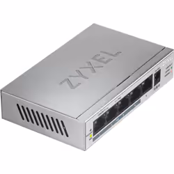 Zyxel GS1005HP Non gestito Gigabit Ethernet (10/100/1000) Supporto Power over Ethernet (PoE) Argento - Vista aggiuntiva 3