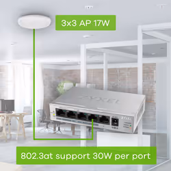 Zyxel GS1005HP Non gestito Gigabit Ethernet (10/100/1000) Supporto Power over Ethernet (PoE) Argento - Vista aggiuntiva 5