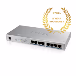 Zyxel GS1008HP Non gestito Gigabit Ethernet (10/100/1000) Supporto Power over Ethernet (PoE) Argento - Vista aggiuntiva 6