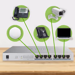 Zyxel GS1008HP Non gestito Gigabit Ethernet (10/100/1000) Supporto Power over Ethernet (PoE) Argento - Vista aggiuntiva 7