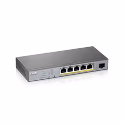 Zyxel GS1350-6HP-EU0101F switch di rete Gestito L2 Gigabit Ethernet (10/100/1000) Supporto Power over Ethernet (PoE) Grigio - Vista aggiuntiva 4