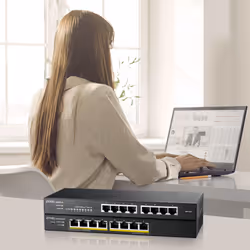 Zyxel GS1915-8EP Gestito L2 Gigabit Ethernet (10/100/1000) Supporto Power over Ethernet (PoE) Nero - Vista aggiuntiva 8