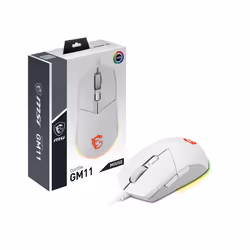 MSI CLUTCH GM11 WHITE mouse Gaming Ambidestro USB tipo A Ottico 5000 DPI - Vista aggiuntiva 5
