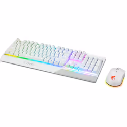 MSI S11-04DE305-CLA tastiera Mouse incluso Gaming USB QWERTZ Tedesco Bianco