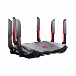 MSI RADIX AXE6600 WIFI 6E TRI-BAND router wireless Gigabit Ethernet Dual-band (2.4 GHz/5 GHz) Nero, Rosso
