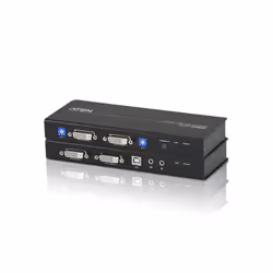 ATEN Extender KVM USB DVI Dual View Cat 5 (1024 x 768 a 60 m), Trasmettitore e ricevitore, Cablato, 60 m, Cat5, Cat5e, 1920 x ...