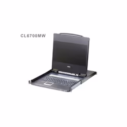 ATEN Console LCD a singolo binario (USB, HDMI / DVI / VGA), 1920 x 1080 Pixel, Full HD, Montaggio rack, 19,4 W, 1U, Nero