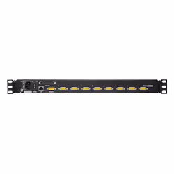 ATEN Switch KVM over IP LCD PS/2-USB VGA a binario singolo a 8 porte per 1 accesso condiviso locale/remoto