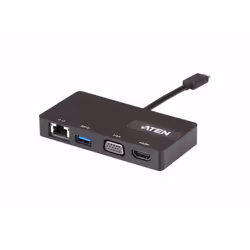 ATEN UH3232, Cablato, USB 3.2 Gen 1 (3.1 Gen 1) Type-C, 10,100,1000 Mbit/s, Nero, 4K Ultra HD, 3840 x 2160 Pixel