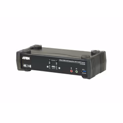 ATEN Switch 4K DisplayPort MST KVMP™ USB 3.0 a 2 porte (cavi inclusi), 4096 x 2160 Pixel, 4K Ultra HD, 4,09 W, Nero