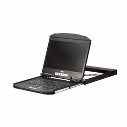 ATEN Console LCD widescreen a binario singolo e profondità ultra ridotta (USB, VGA), 47 cm (18.5"), 1366 x 768 Pixel, TFT-LCD ...