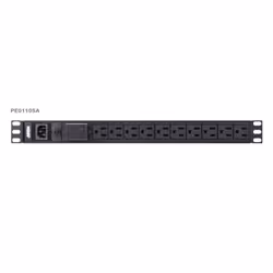 ATEN PDU 1 U di base con protezione da sovratensione, Basic, 1U, Nero, 10 presa(e) AC, Accoppiatore C13, 100 - 240 V