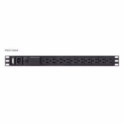 ATEN PDU 1U di base con protezione da sovratensione, Basic, 1U, Alluminio, Nero, 18 presa(e) AC, Accoppiatore C13
