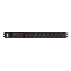 ATEN PDU 1U di base con protezione da sovratensione, Basic, 1U, Alluminio, Nero, 18 presa(e) AC, Accoppiatore C13, Accoppiato ...