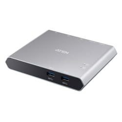 ATEN Switch dock USB-C Gen 1 a 2 porte con pass-through dell'alimentazione