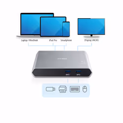 ATEN Switch dock USB-C Gen 1 a 2 porte con pass-through dell'alimentazione - Vista aggiuntiva 5