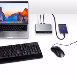 ATEN Switch dock USB-C Gen 1 a 2 porte con pass-through dell'alimentazione - Vista aggiuntiva 8