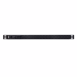 ATEN PDU 0U di base con protezione da sovratensione, Basic, 0U, Alluminio, Nero, 16 presa(e) AC, Accoppiatore C13
