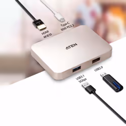 ATEN Mini dock ultra USB-C 4K con pass-through dell'alimentazione