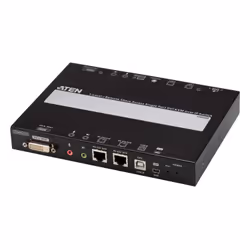 ATEN Switch KVM over IP DVI a singola porta per 1 accesso condiviso locale/remoto, 1920 x 1200 Pixel, Collegamento ethernet L ...
